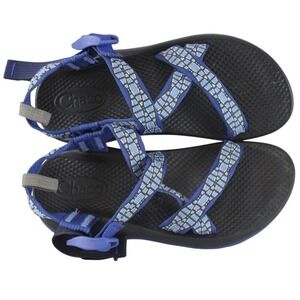 Chaco Z1 Ecotread Sandals Kids Size 3 Blue Black Strappy Hiking J180061